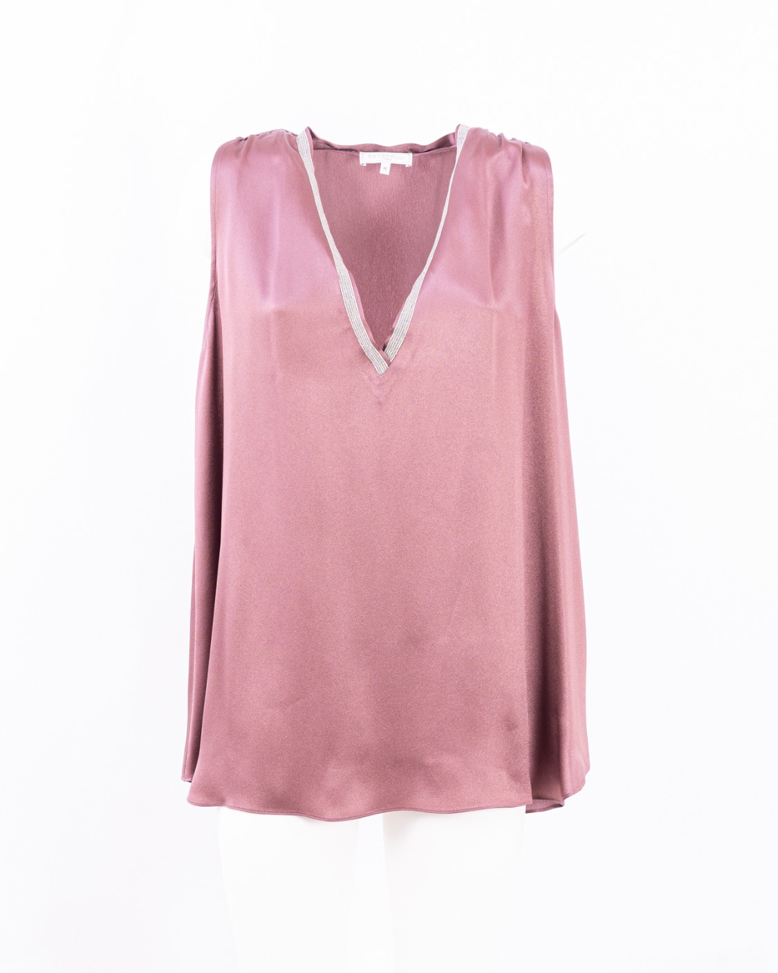 shop ANTONELLI Saldi Top: Antonelli top "Calla".
Scollo V.
Senza maniche.
Dettaglio a contrasto di colore.
Composizione: 55% Acetato 45% Seta.
Fabbricato in Italia.. CALLA J5646K 794-558 number 8902712